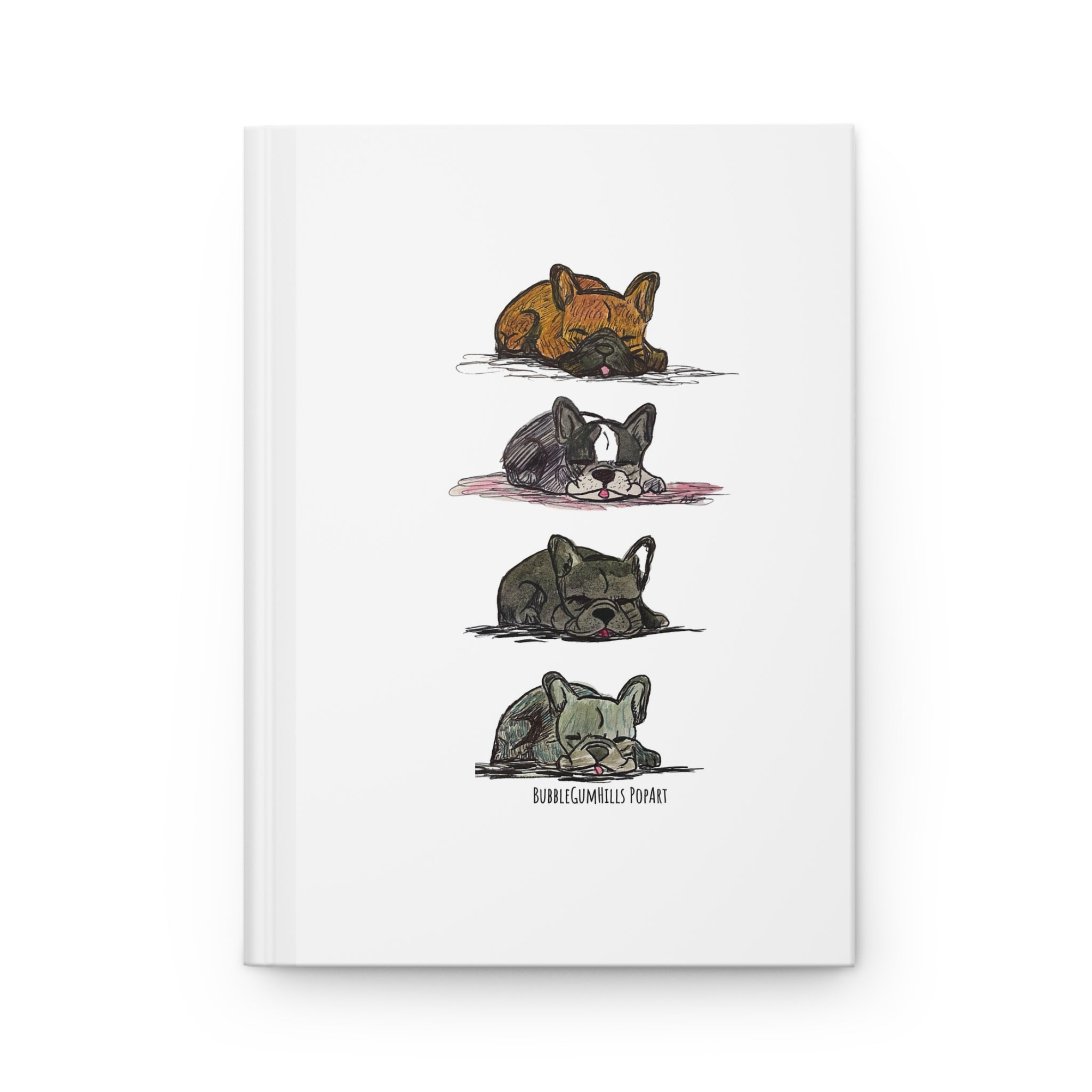 Sleeping French Bulldogs Hardcover Journal — A Nap Stack