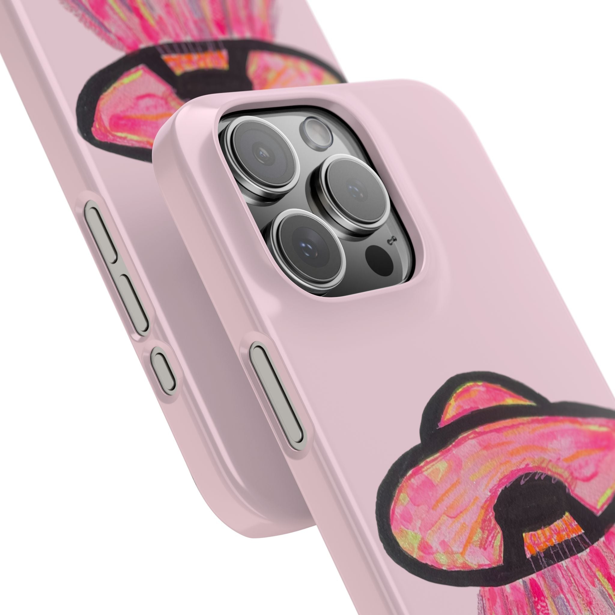 Pink UFO Phone Case — Cute Pastel Alien Abduction Slim Case