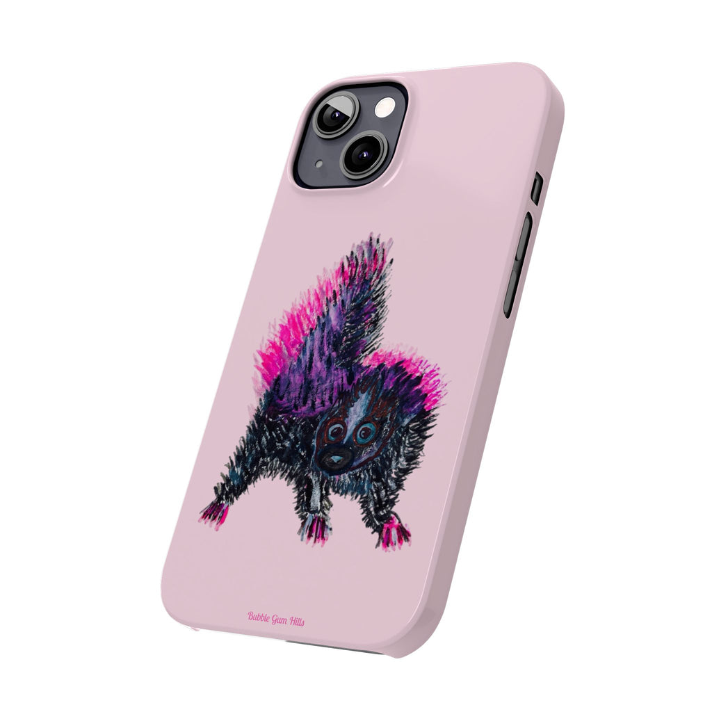 Pink Baby Punk Skunk Slim Mobile Phone Case — Cute Retro Animal Phone Cover