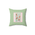 Tiny Dogs Walking Pattern Square Throw Pillow- Novelty Dopamine Pillow for Dog Lovers