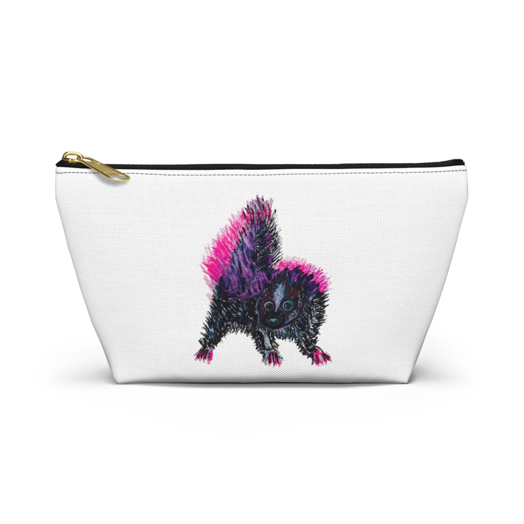 Pink Punk Skunk Accessory Pouch T-Bottom Cosmetic Bag