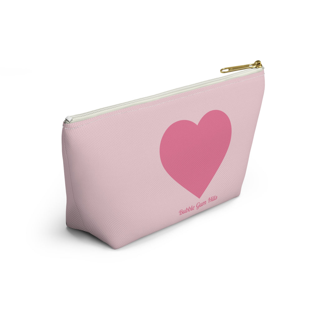 Cute Pink Zipper Day Travel Makeup Bag | Small & Large Accessories- Breakup- Cheer Up- Gift Motivational for Girlfriends- Pool Beach Travel