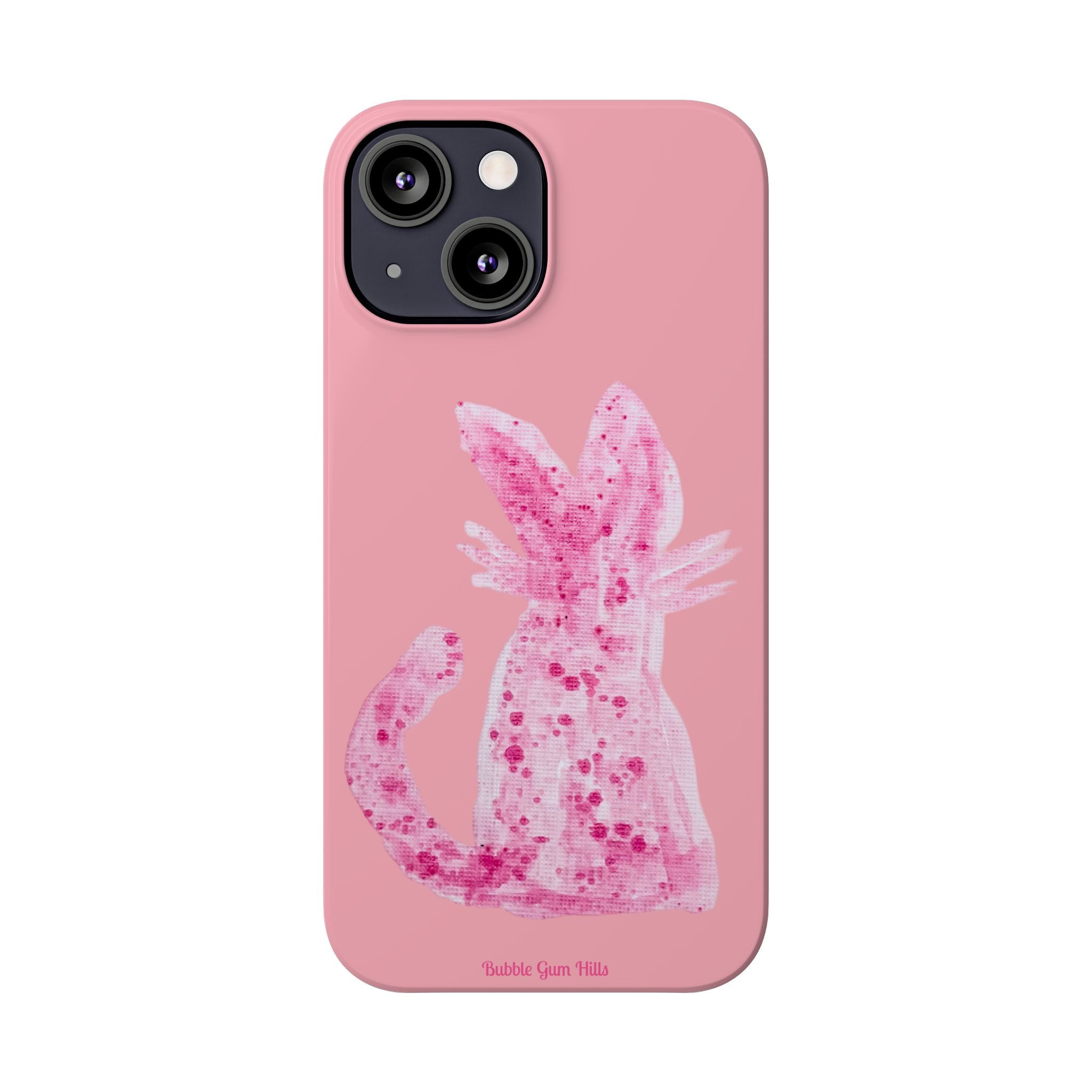 Pink Watercolor Kitty Cat Slim Phone Case – Cute Pastel iPhone Cover