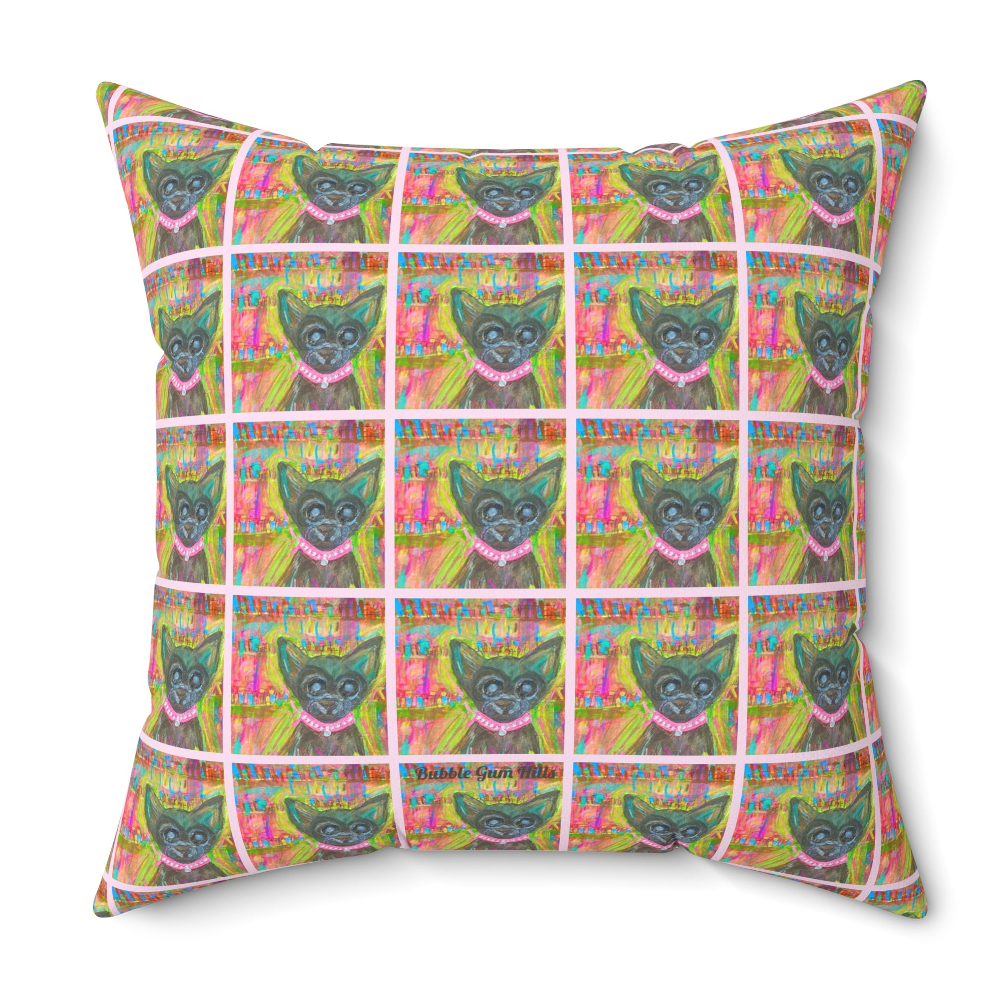 "Legally Adorable" Lily June Jelly Jones Pop Art Portrait- Colorful Pop Art Dog  Pillow
