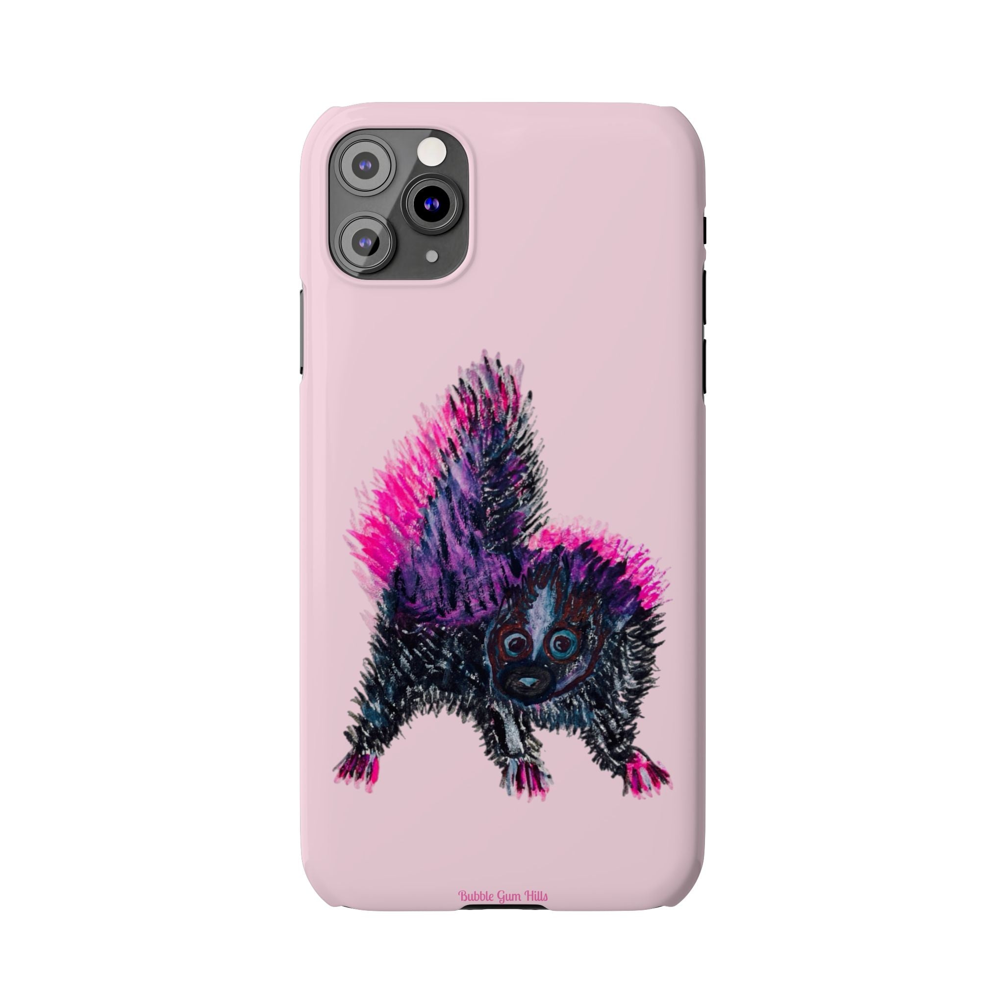 Pink Baby Punk Skunk Slim Mobile Phone Case — Cute Retro Animal Phone Cover