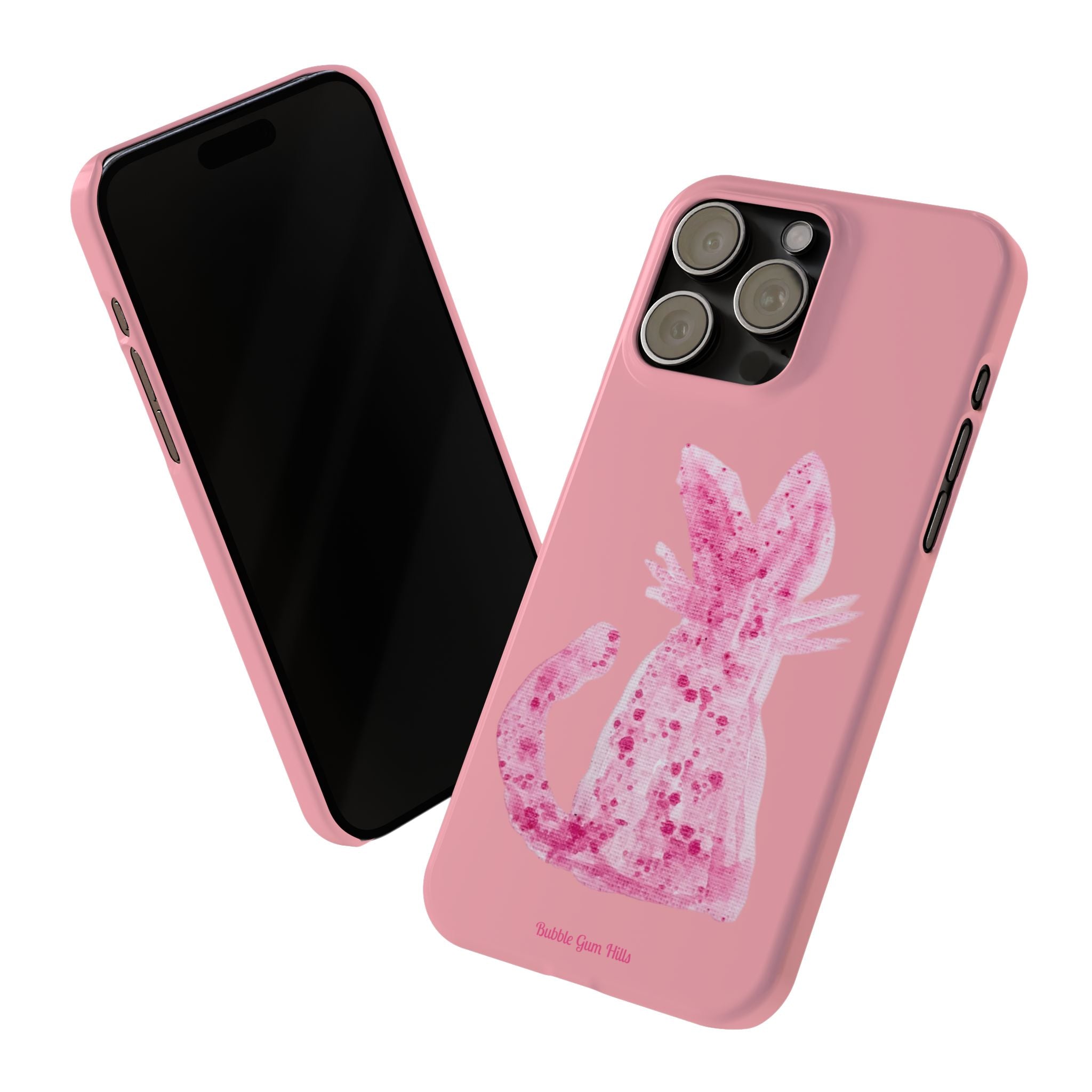 Pink Watercolor Kitty Cat Slim Phone Case – Cute Pastel iPhone Cover