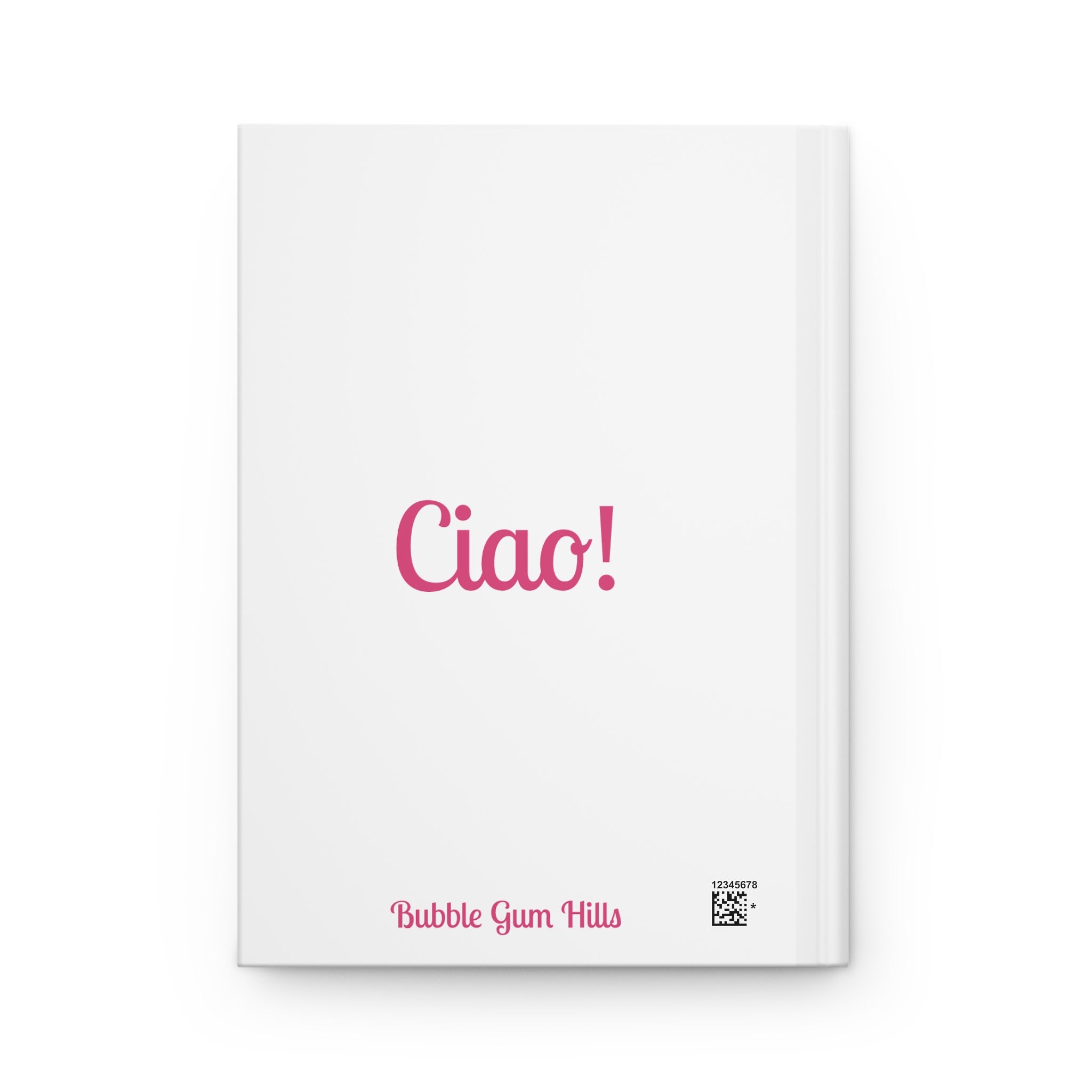 Pink Retro Telephone Hardcover Journal — "Ciao!" Pocket Notebook
