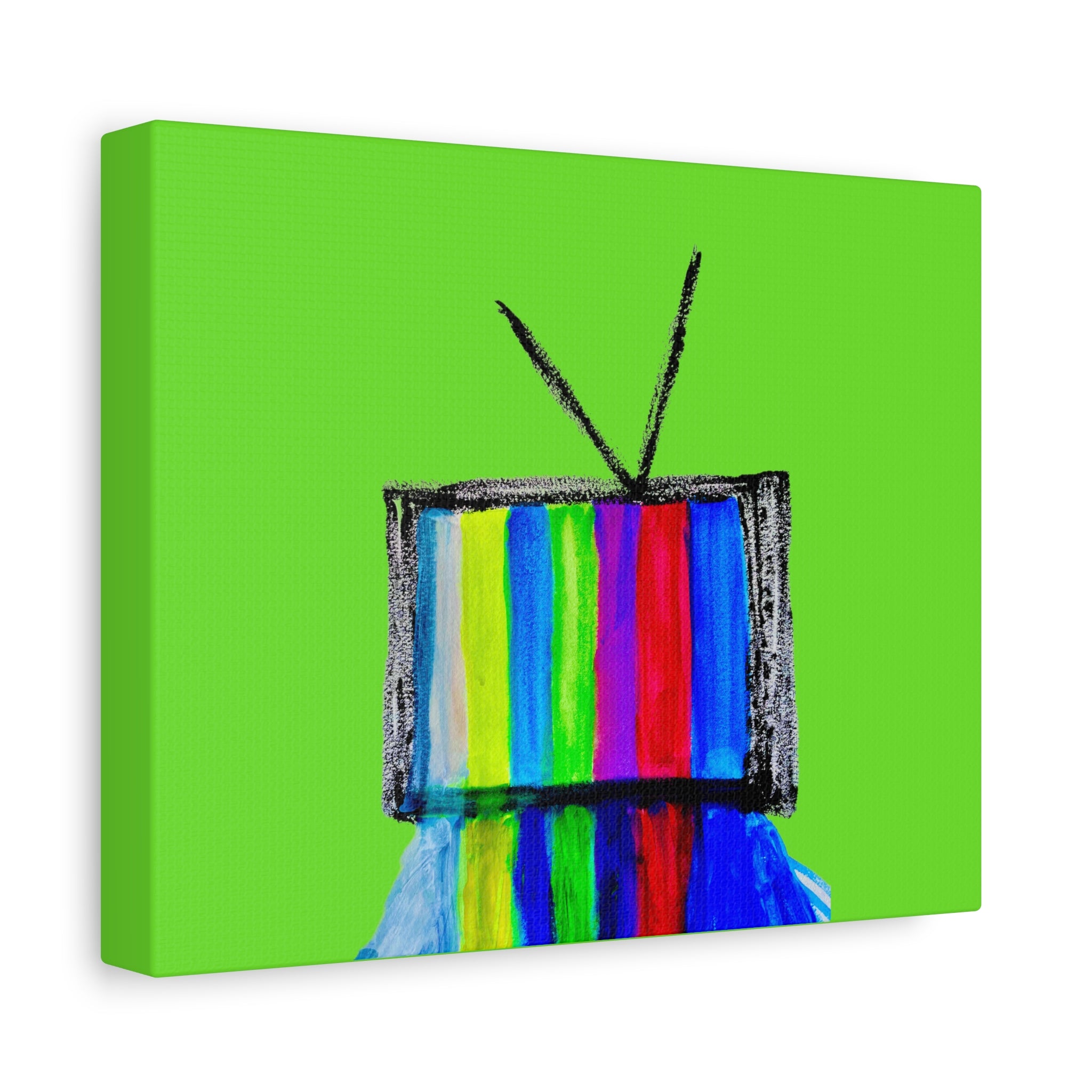 Retro TV Pop Matte Wall Art Canvas
