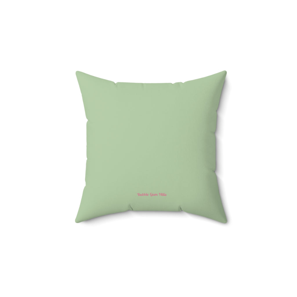 Tiny Dogs Walking Pattern Square Throw Pillow- Novelty Dopamine Pillow for Dog Lovers