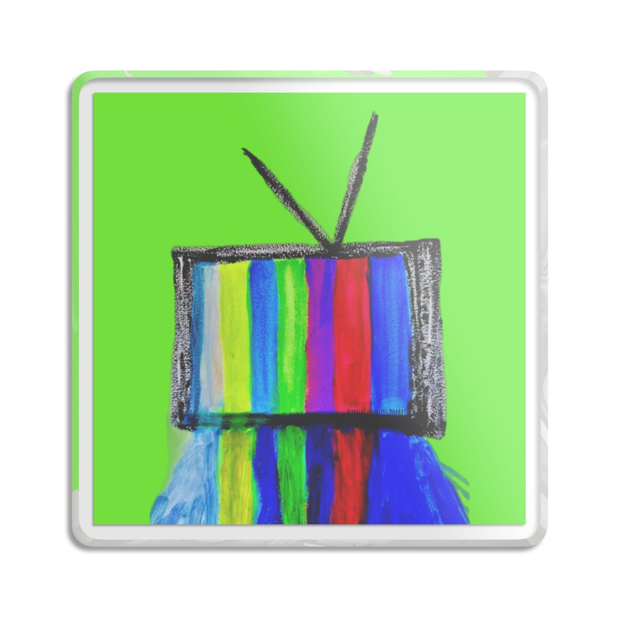 SMPT Retro TV Color Bars Pop Art Statue