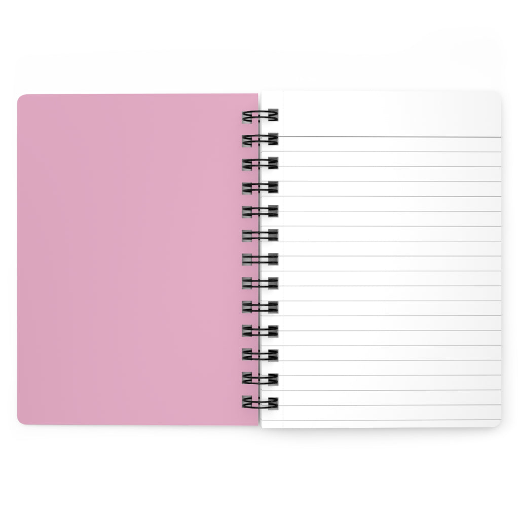 Joyful Dancing Pup with Hearts  — Spiral Notebook