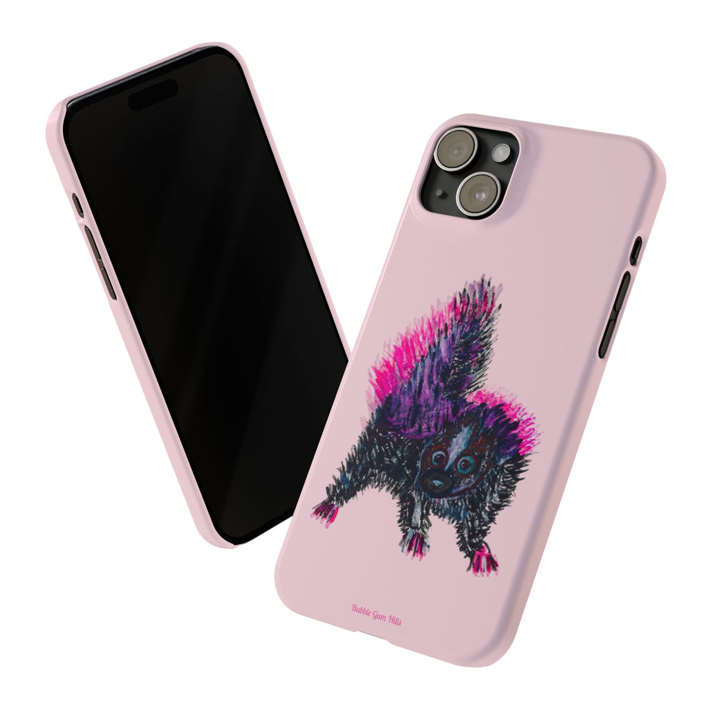 Pink Baby Punk Skunk Slim Mobile Phone Case — Cute Retro Animal Phone Cover