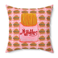 McHottie Fries Please! Burger Back Pattern Decorative Throw Pillow