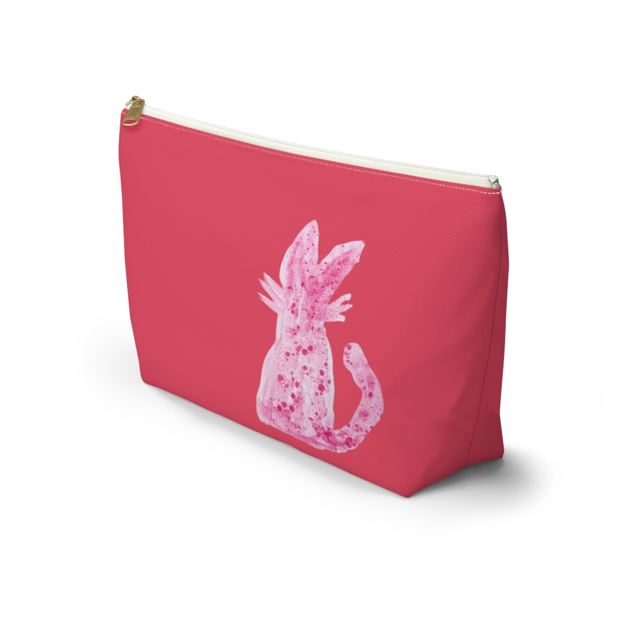 Fun Cat & Mouse Pink Accessories Makeup Zipper Bag Pouch Cute Day & Travel Bag Small & Large