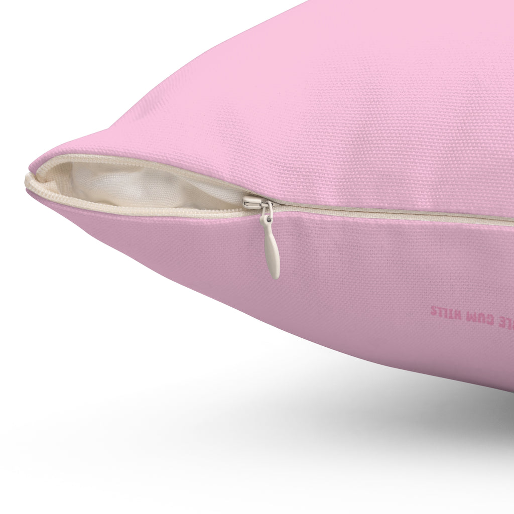 Bats Decorative Pink Halloween Pillow — "Wake Me Up When The Candy Arrives"