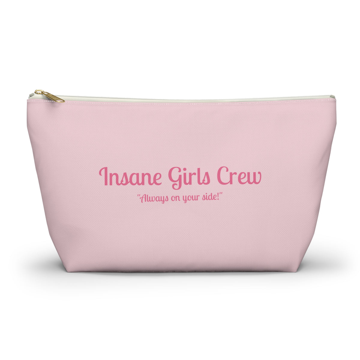 Pink Zipper Day Travel Makeup Bag | Small & Large Accessories- Breakup- Cheer Up- Gift Motivational for Girlfriends- Pool Beach Travel