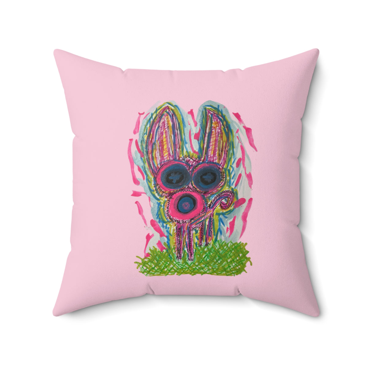 Pet Chihuahua Square Throw Pillow — Pink Dopamine Novelty Decor- Dog / Chihuahua Lovers