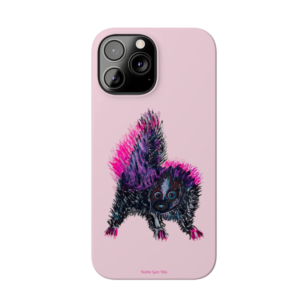 Pink Baby Punk Skunk Slim Mobile Phone Case — Cute Retro Animal Phone Cover