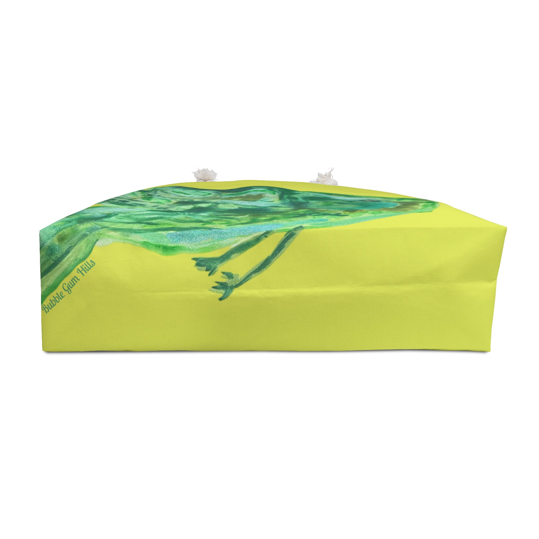 Green Bird Large Shoulder Bag Double Strap Weekender Day Travel Tote