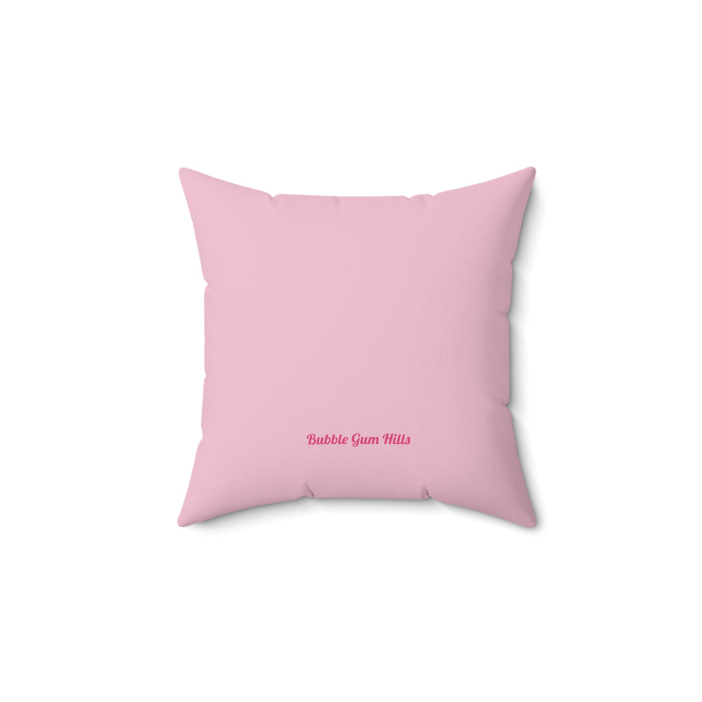 Bubble Gum Pink Pup Decorative Pillow