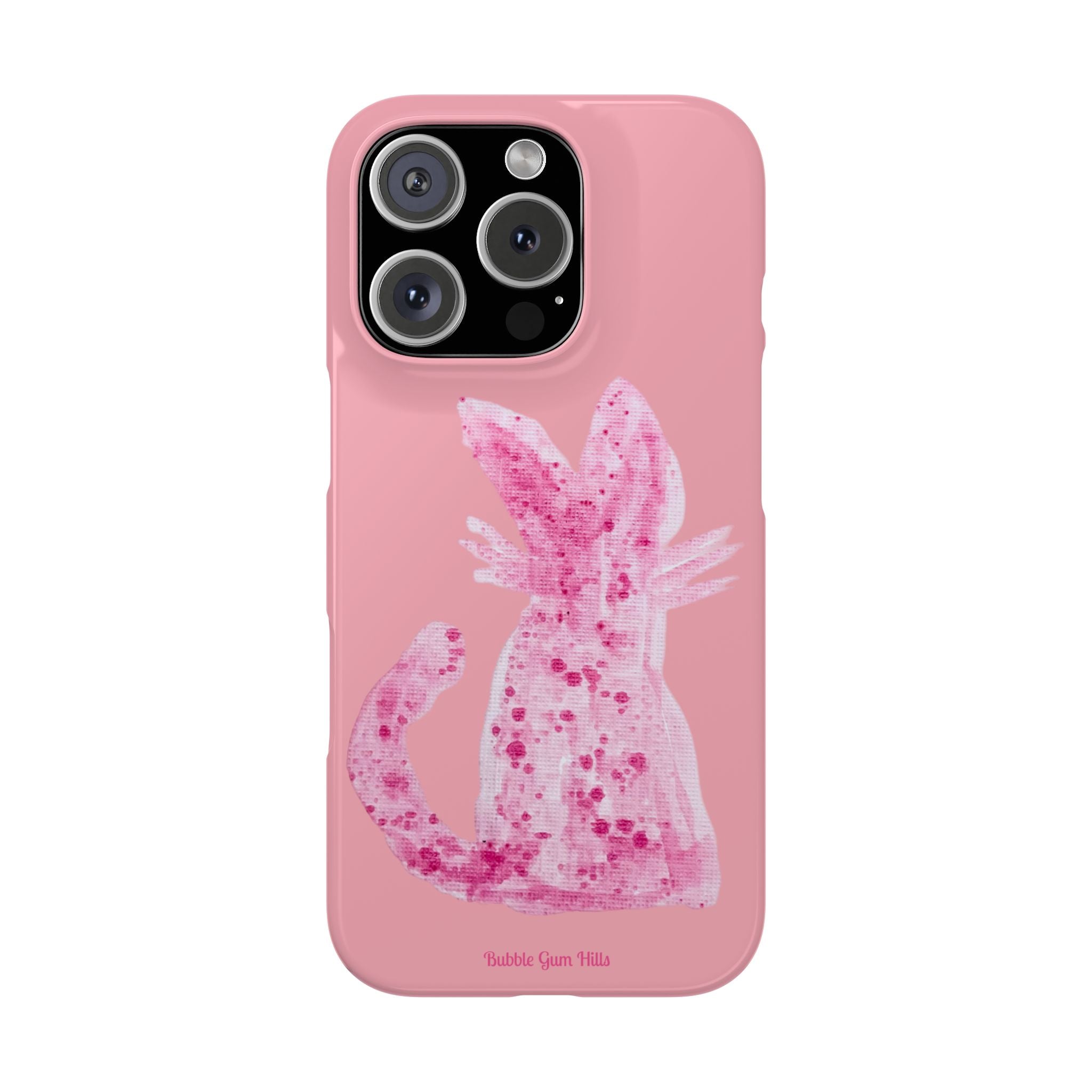 Pink Watercolor Kitty Cat Slim Phone Case – Cute Pastel iPhone Cover