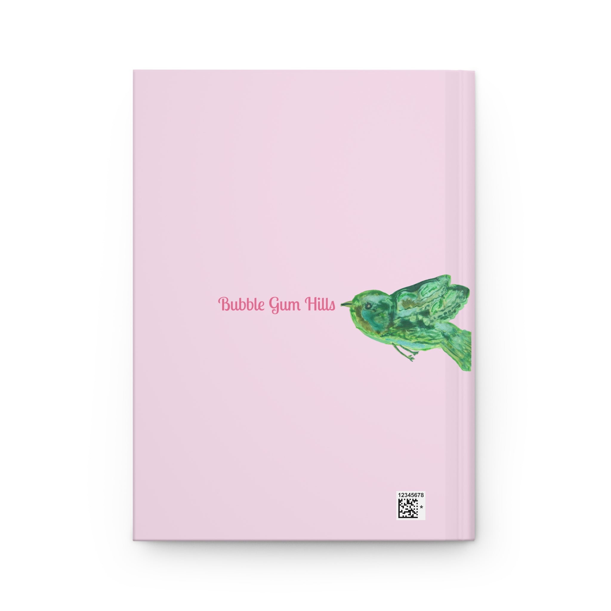 Watercolor Green Bird Pink Matte Hardcover Journal Notebook Diary for Bird Loving Writers Lined 150 Page