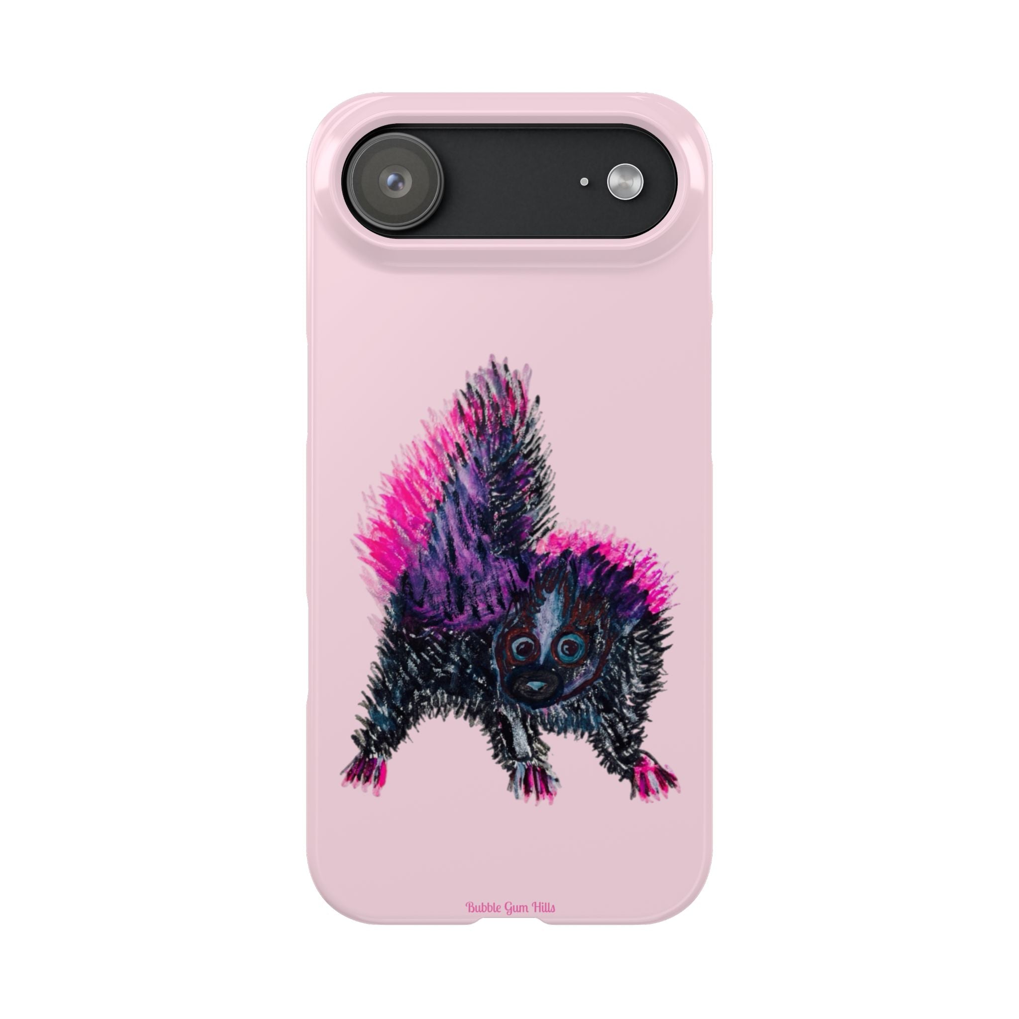 Pink Baby Punk Skunk Slim Mobile Phone Case — Cute Retro Animal Phone Cover