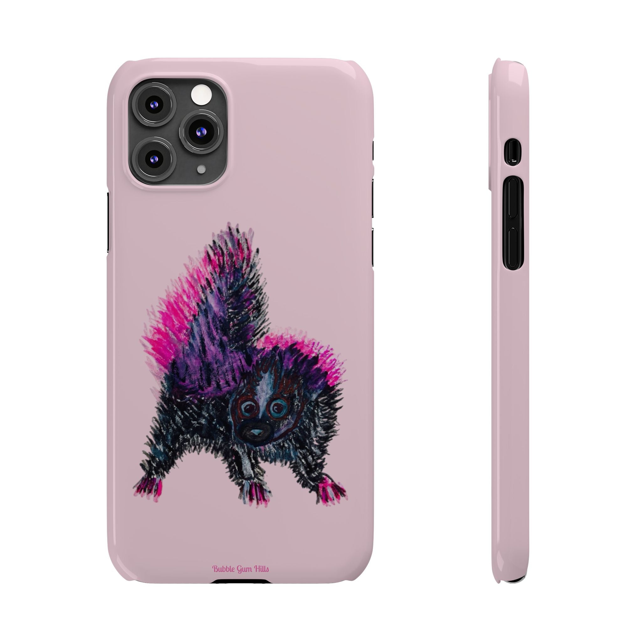 Pink Baby Punk Skunk Slim Mobile Phone Case — Cute Retro Animal Phone Cover