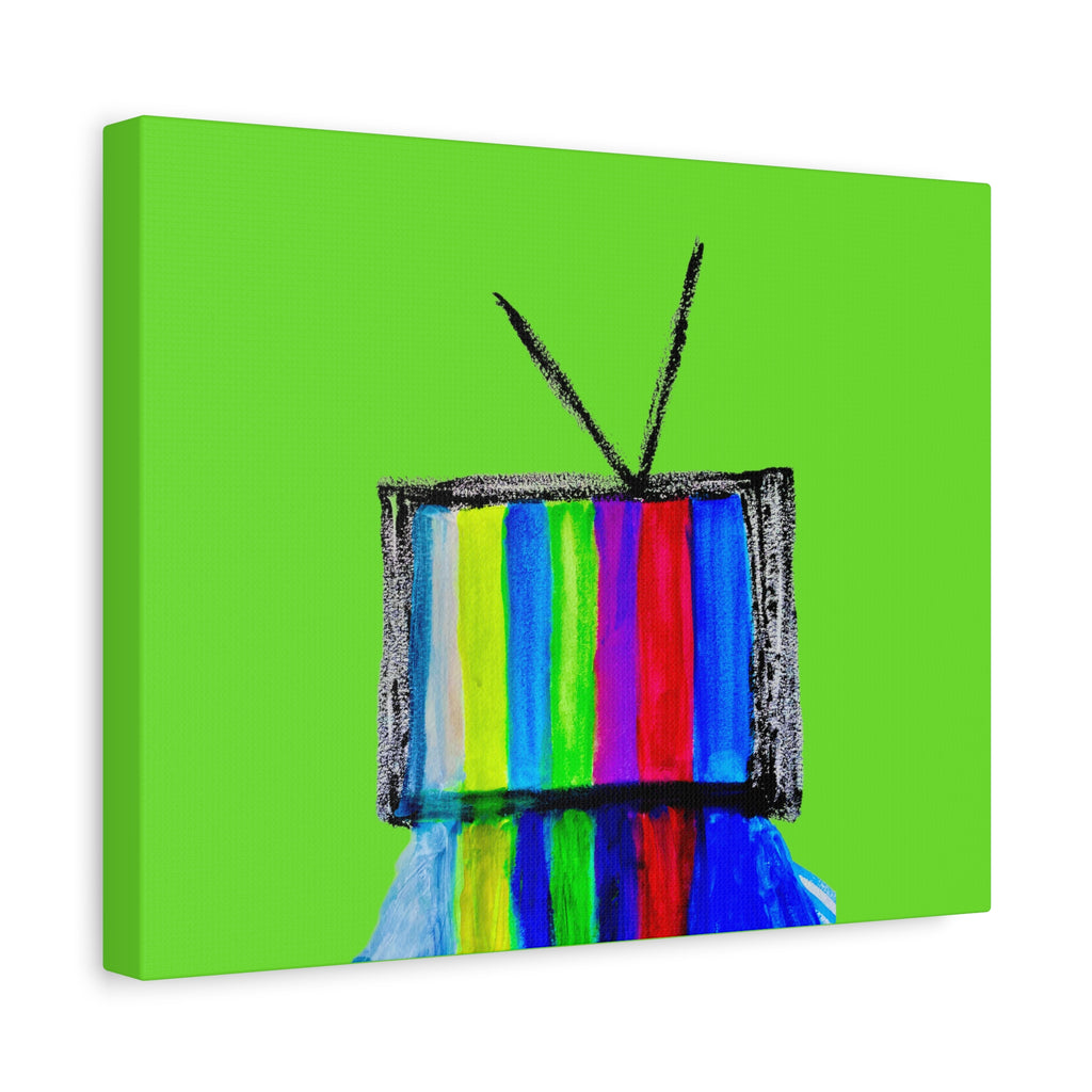 Retro TV Pop Matte Wall Art Canvas