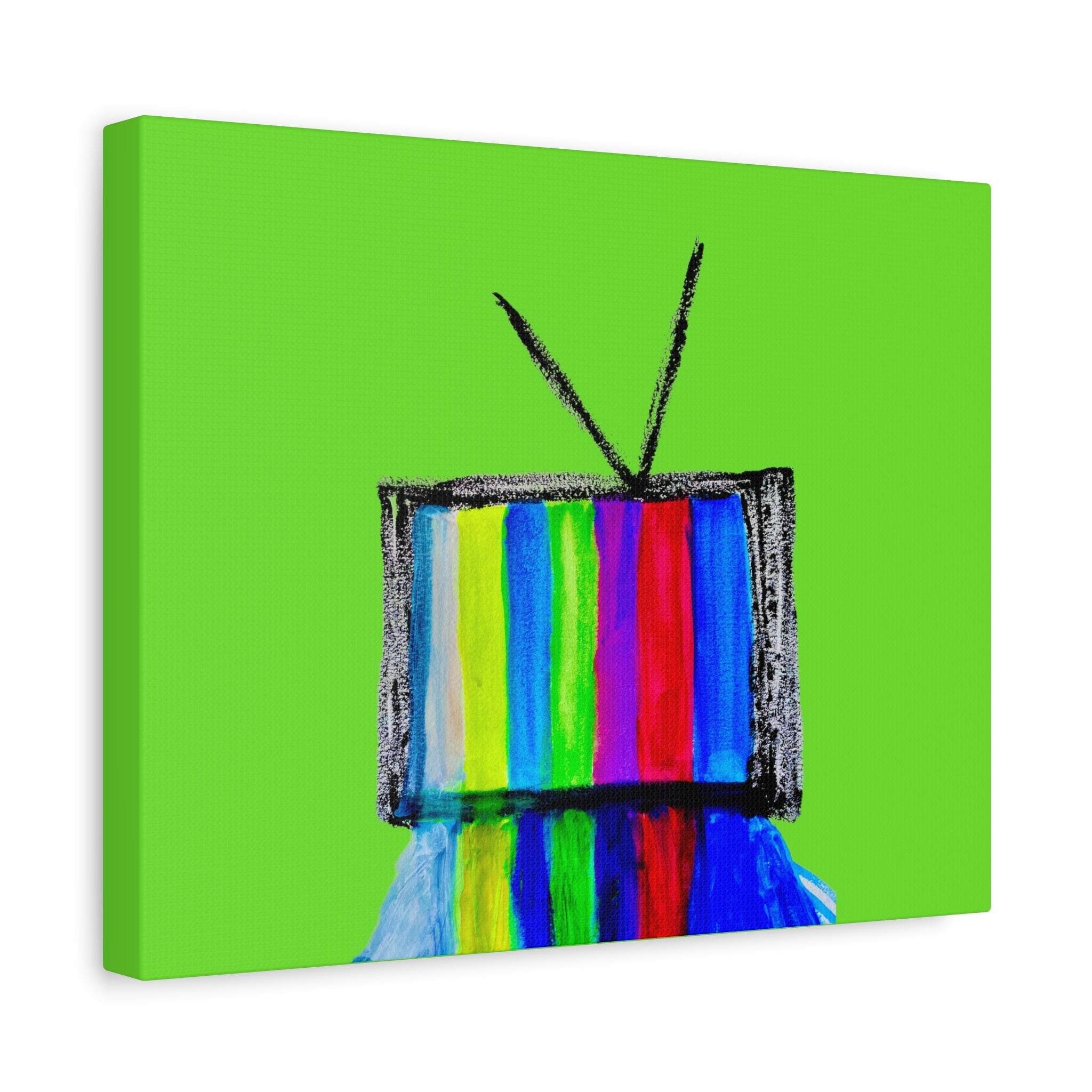 Retro TV Pop Matte Wall Art Canvas