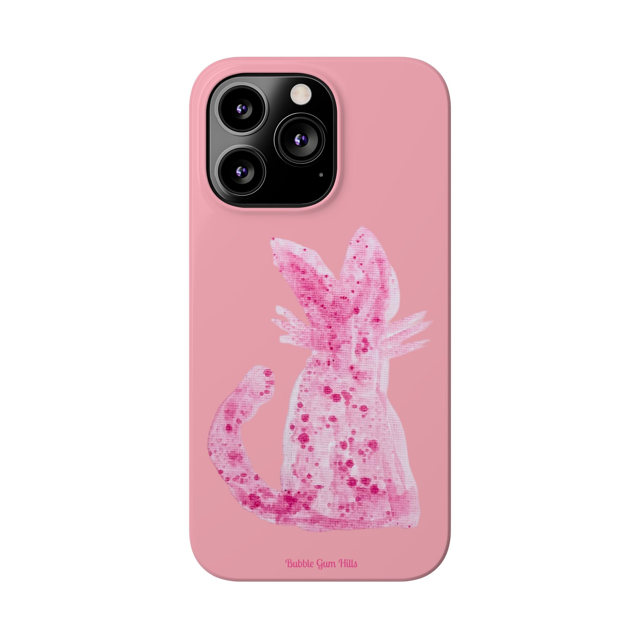 Pink Watercolor Kitty Cat Slim Phone Case – Cute Pastel iPhone Cover