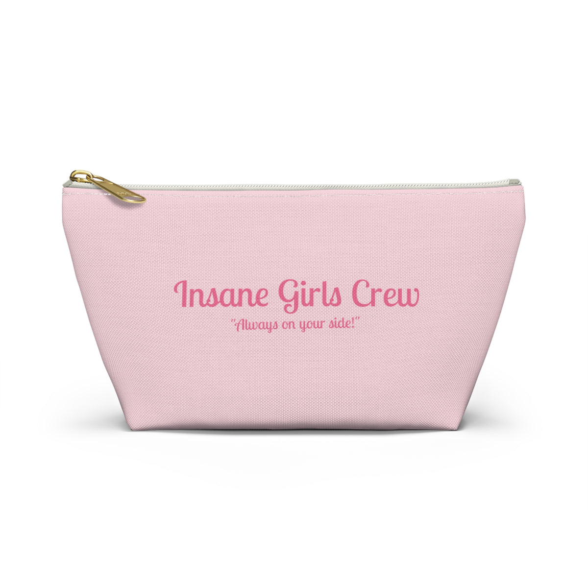 Pink Zipper Day Travel Makeup Bag | Small & Large Accessories- Breakup- Cheer Up- Gift Motivational for Girlfriends- Pool Beach Travel