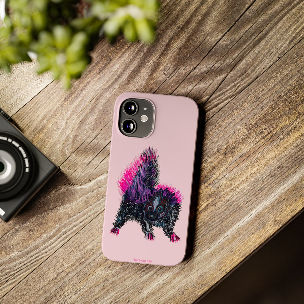 Pink Baby Punk Skunk Slim Mobile Phone Case — Cute Retro Animal Phone Cover