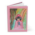 Little Red Ridding Hood Delivering A Smoothie - 150 page Lined Hardcover Journal Notebook Matte