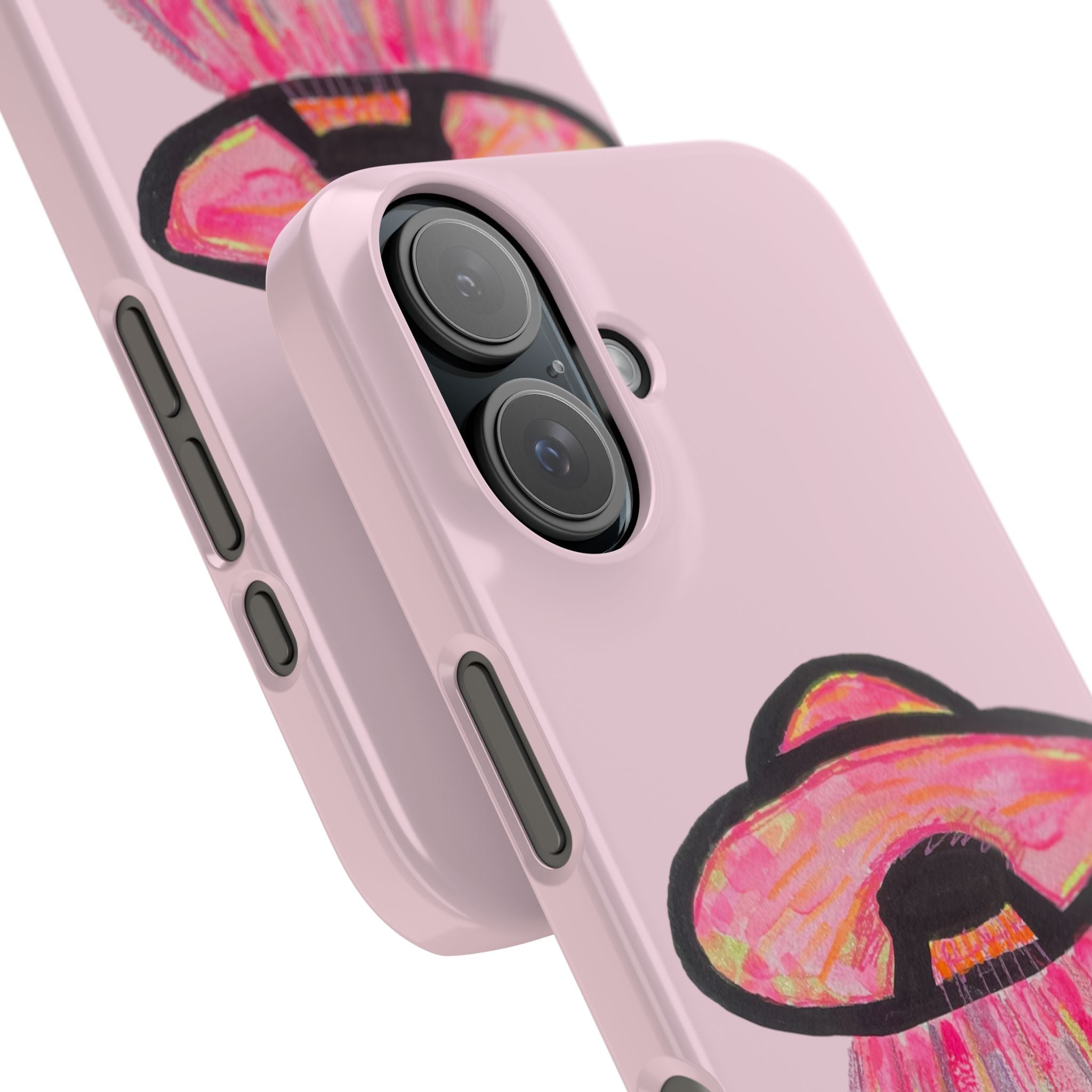 Pink UFO Phone Case — Cute Pastel Alien Abduction Slim Case
