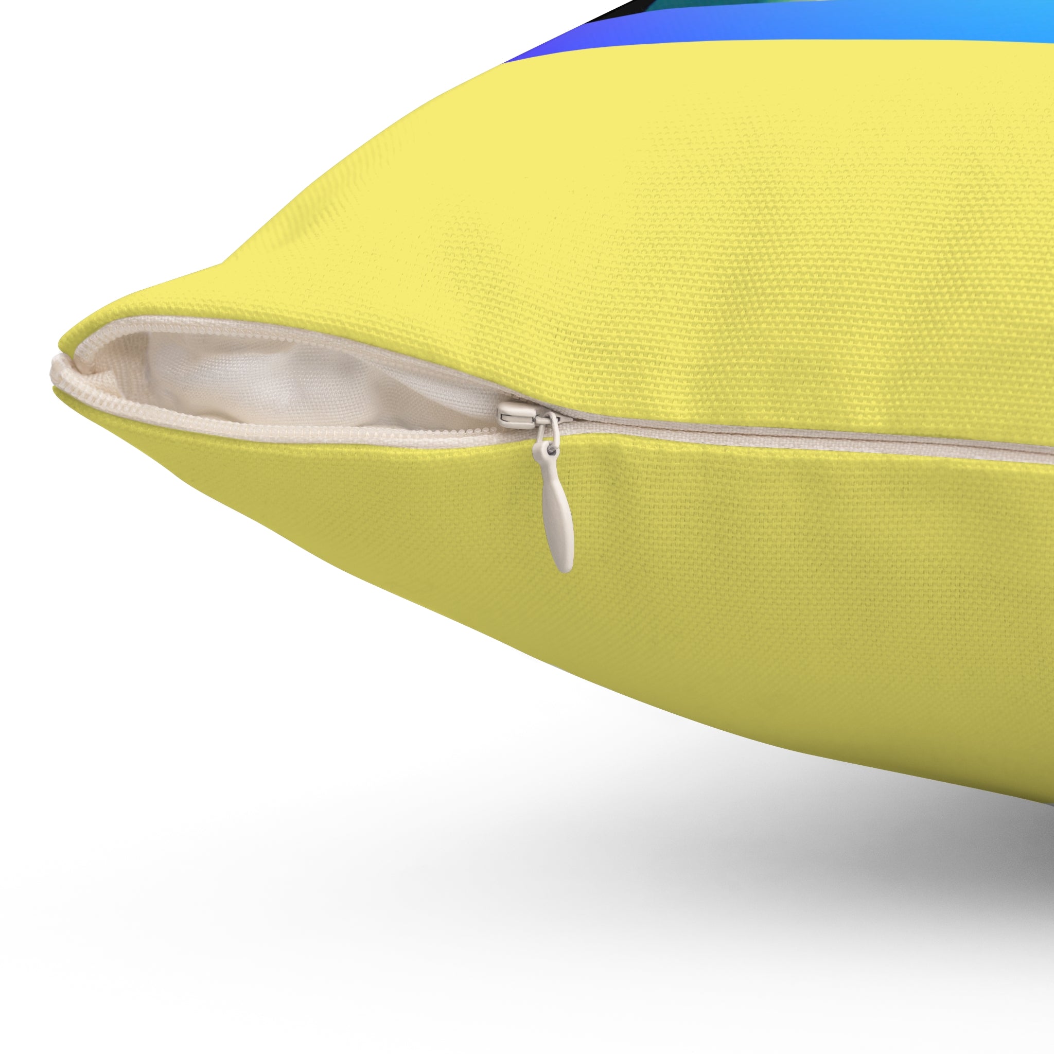 Colorful Yoga Pop Art Decorative Square Happy Yellow Throw Pillow
