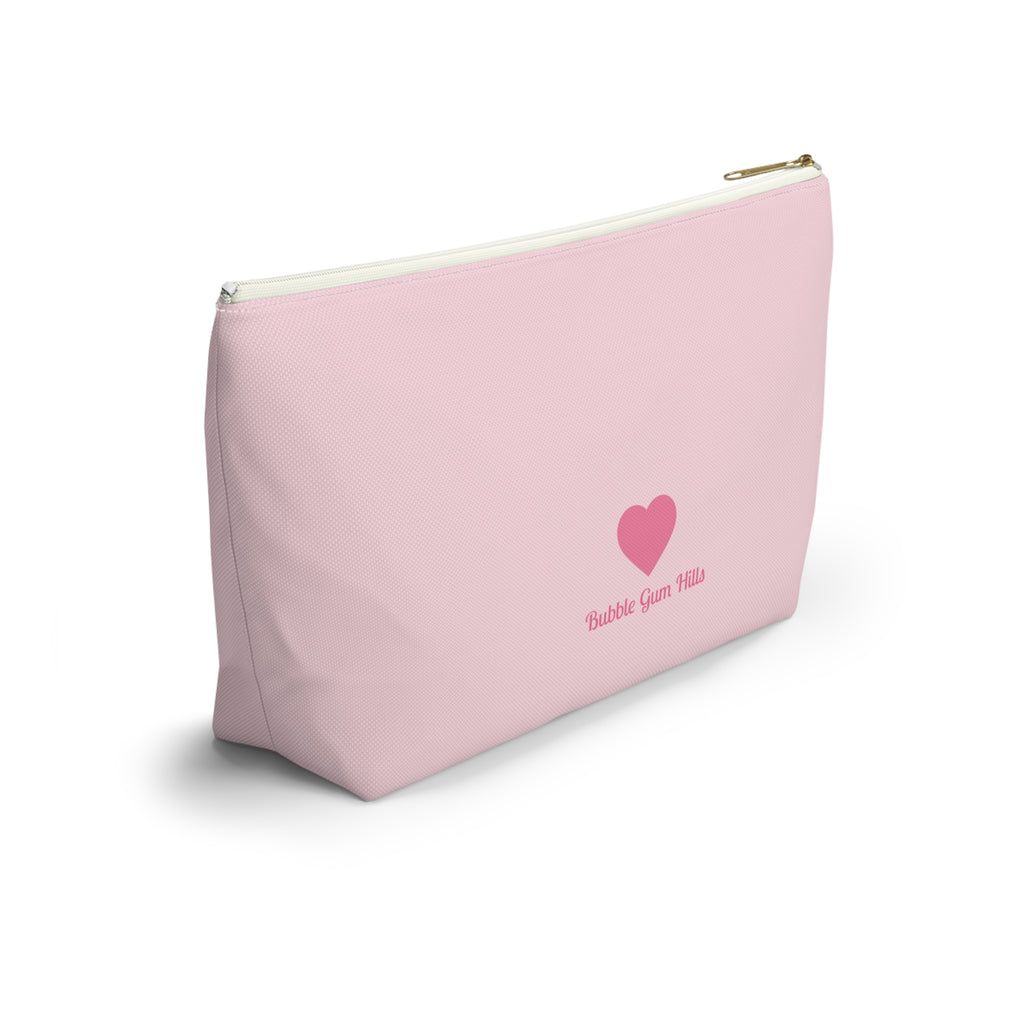 Pink Zipper Day Travel Makeup Bag | Small & Large Accessories- Breakup- Cheer Up- Gift Motivational for Girlfriends- Pool Beach Travel