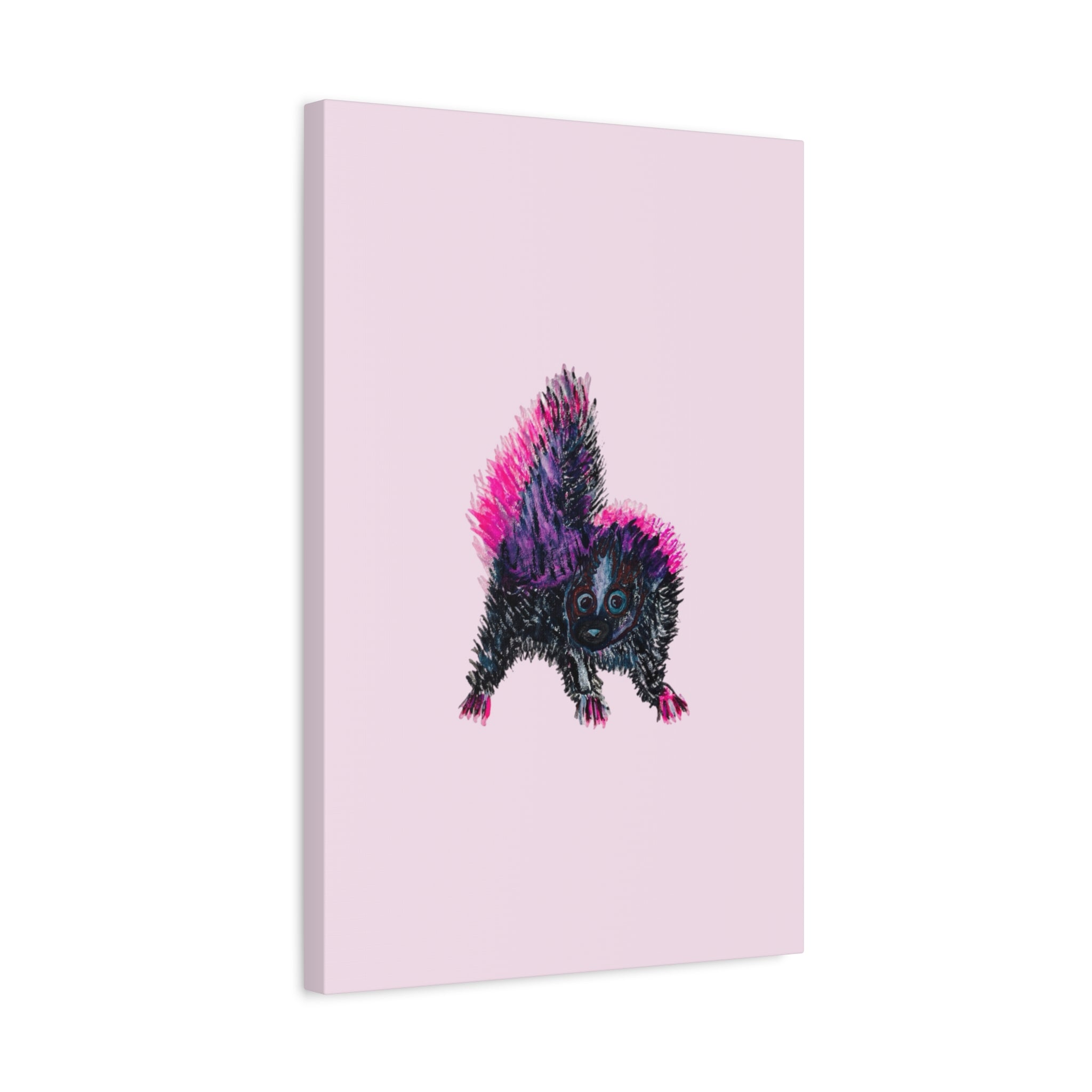 Pink Punk Skunk Matte Wall Art Canvas