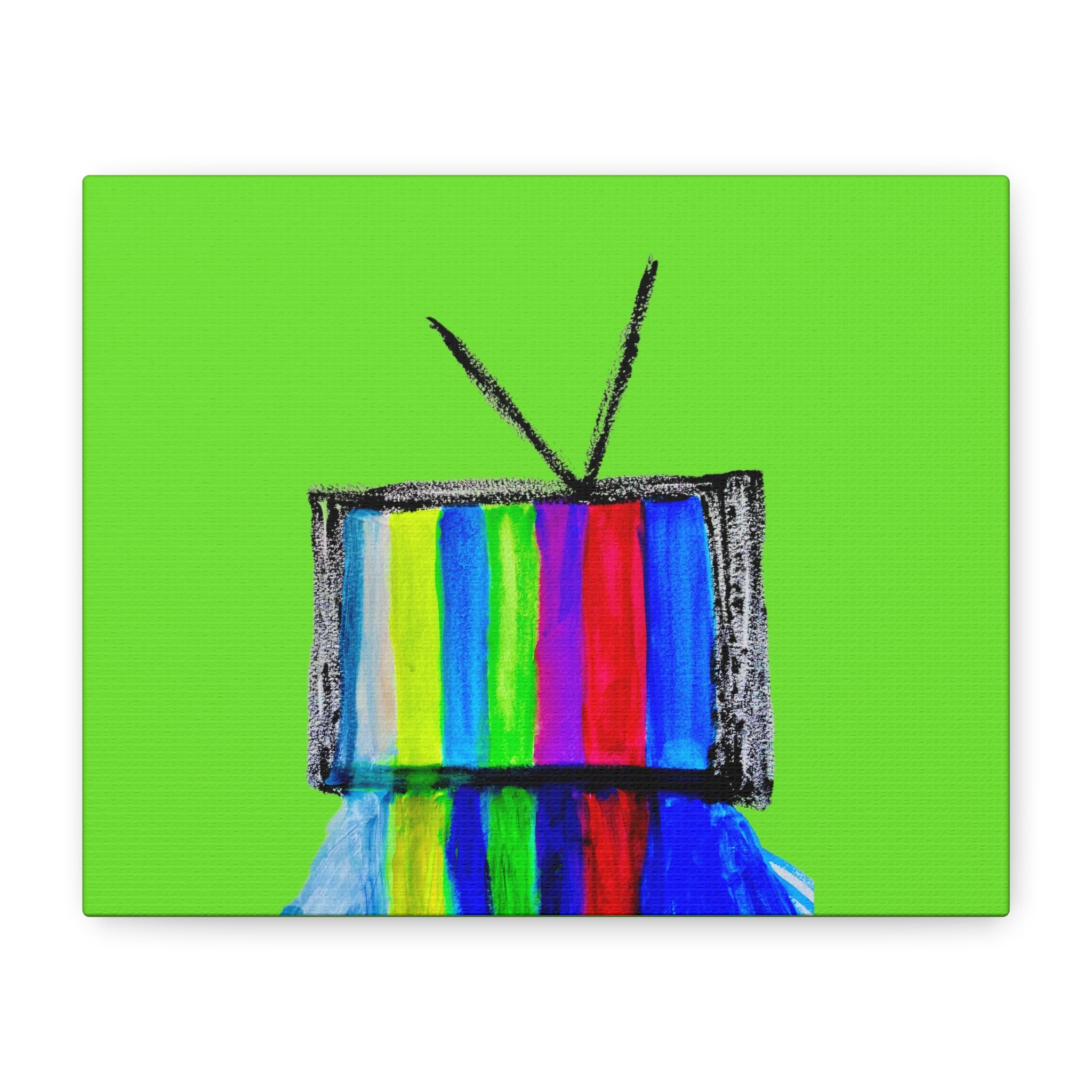 Retro TV Pop Matte Wall Art Canvas
