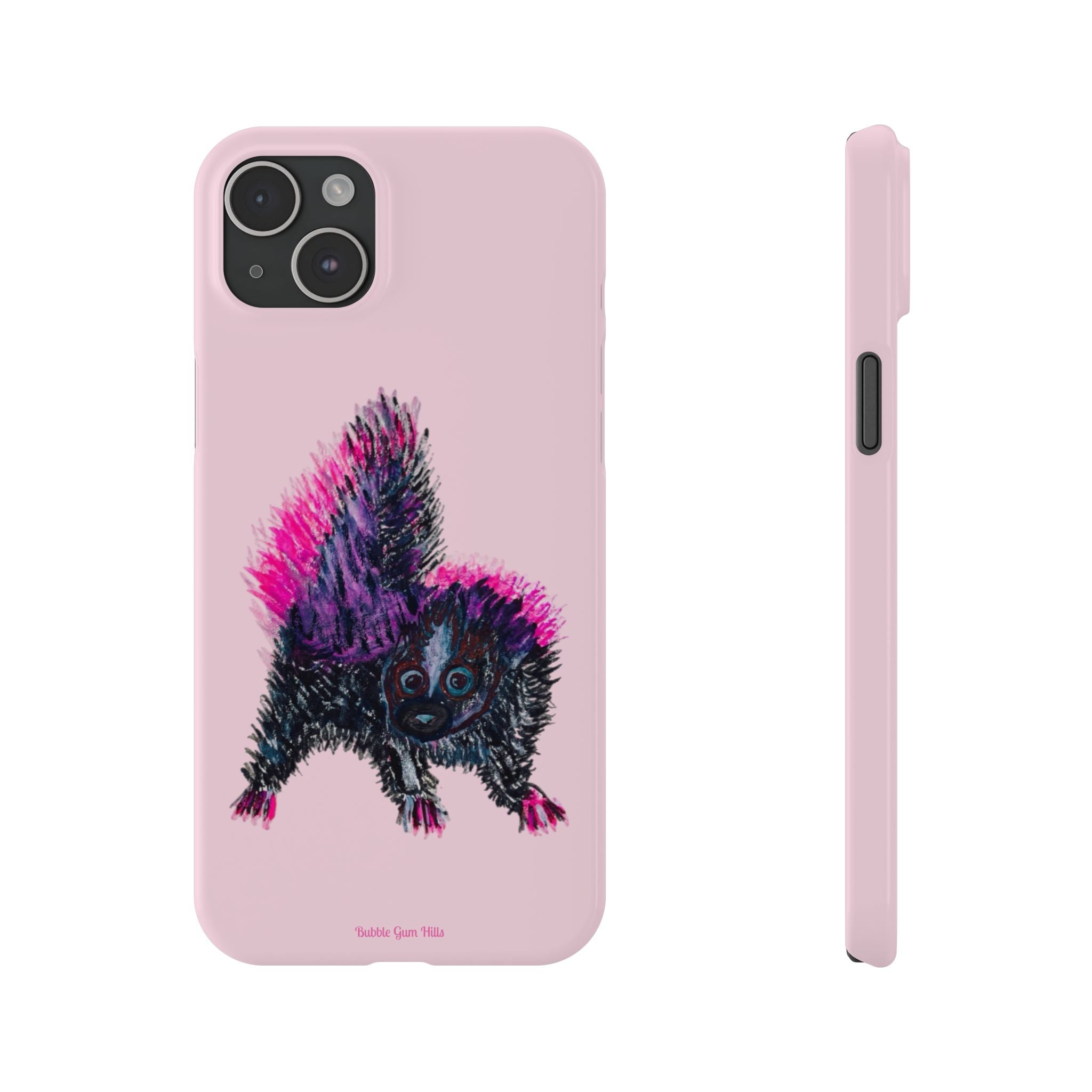 Pink Baby Punk Skunk Slim Mobile Phone Case — Cute Retro Animal Phone Cover