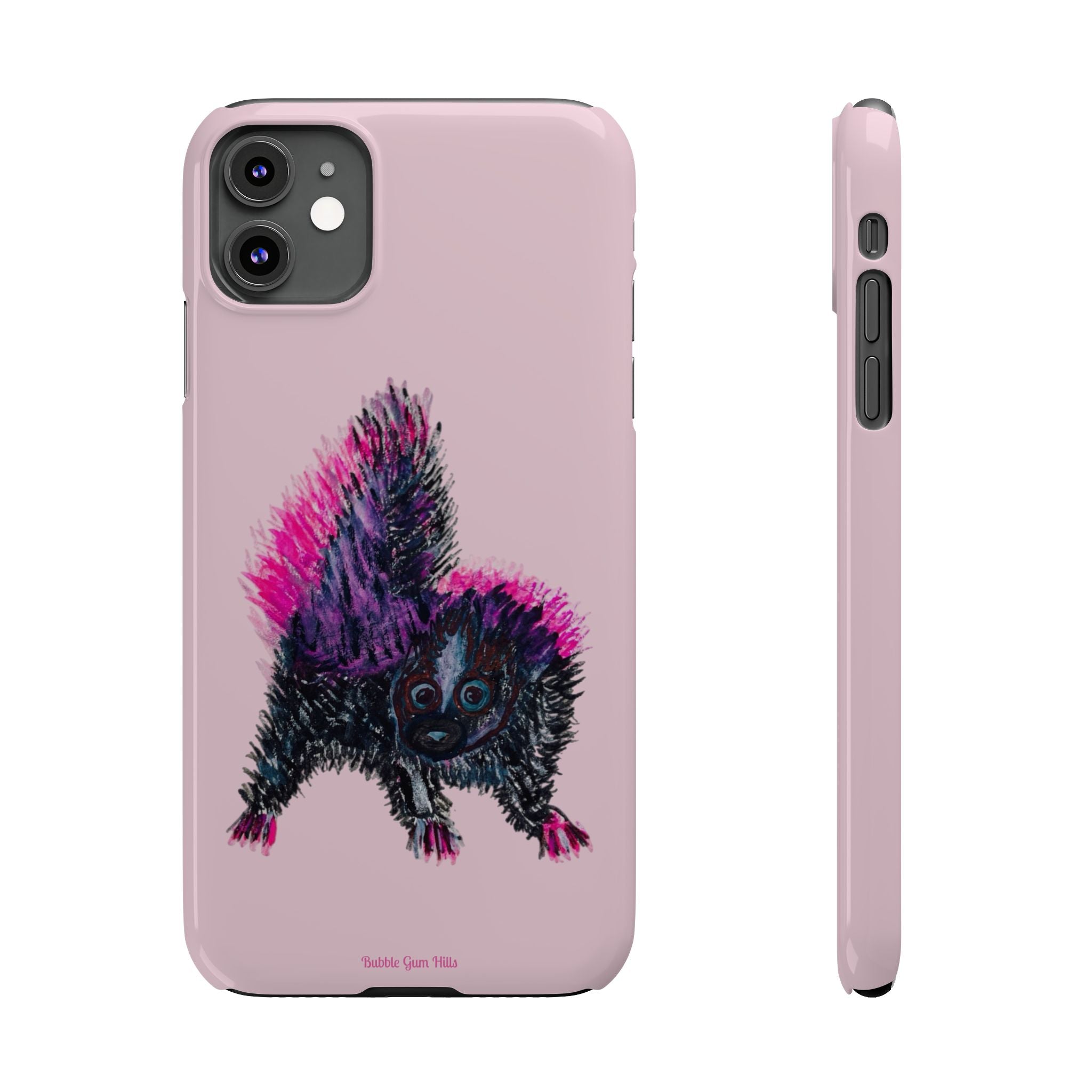 Pink Baby Punk Skunk Slim Mobile Phone Case — Cute Retro Animal Phone Cover