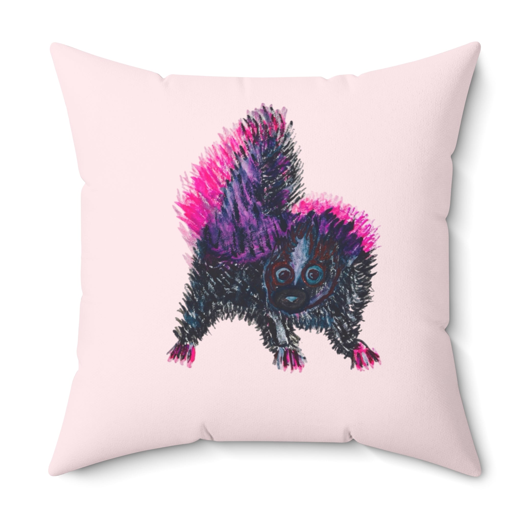 Baby Pink Punk Skunk Decorative Throw Pillow