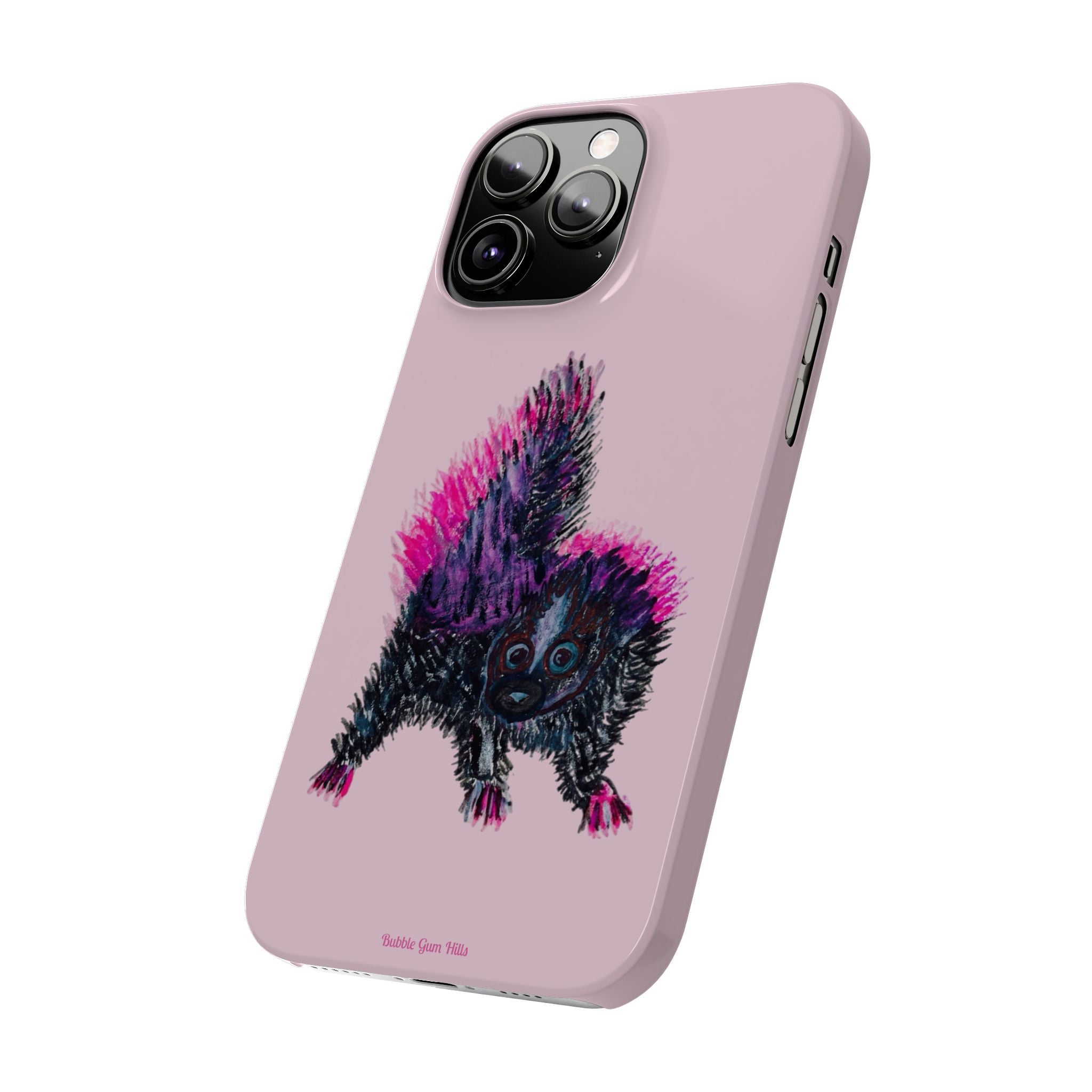 Pink Baby Punk Skunk Slim Mobile Phone Case — Cute Retro Animal Phone Cover