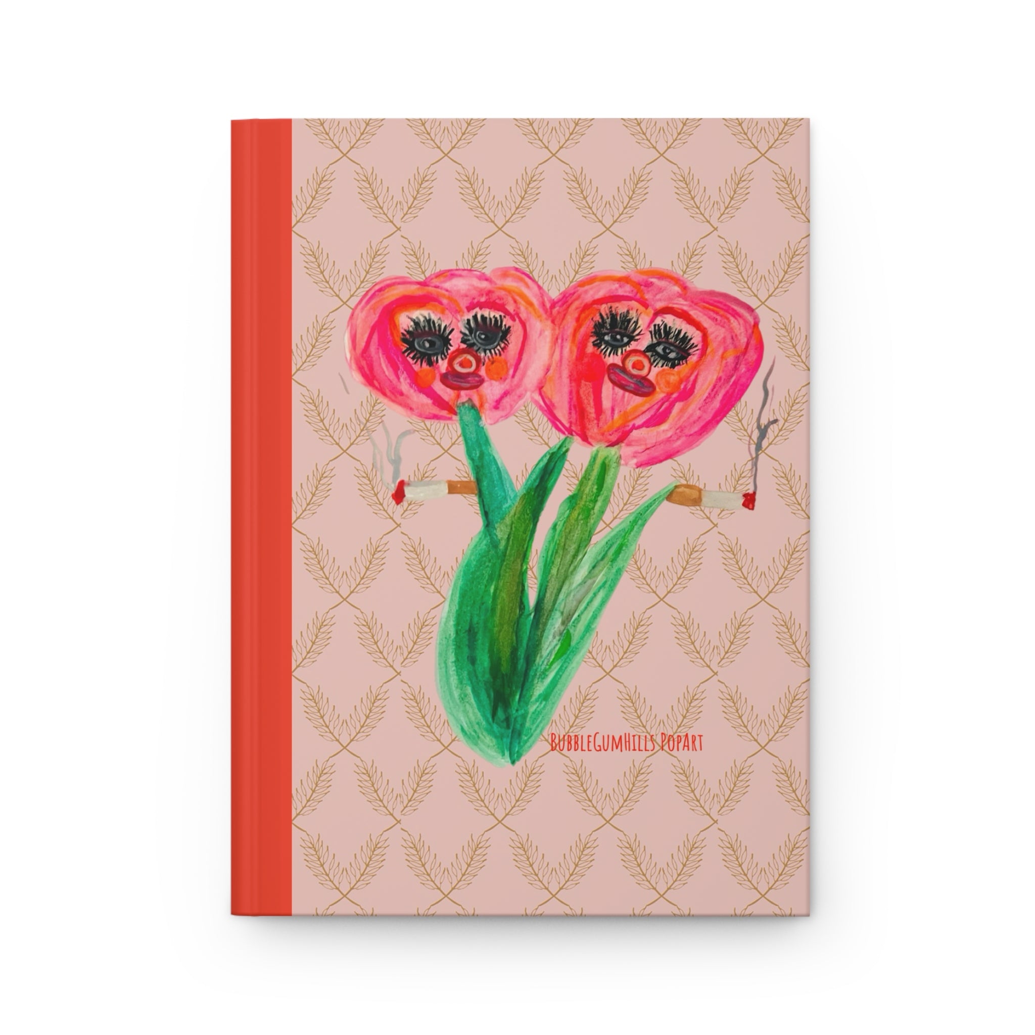 Smoking Tulip Ladies "The Secret Naughty Flower Society" Hardcover Matte Journal Notebook Diary – Lined 150 Pages