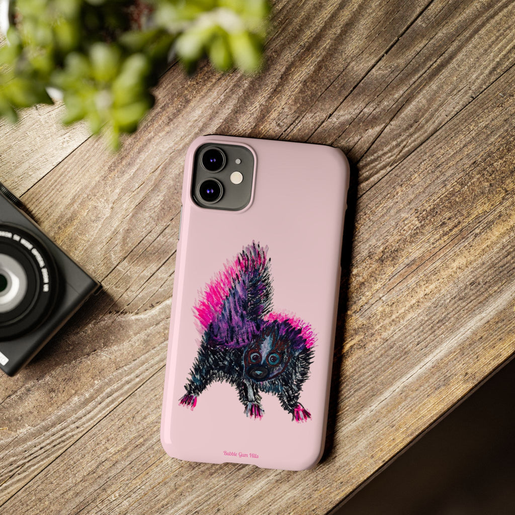 Pink Baby Punk Skunk Slim Mobile Phone Case — Cute Retro Animal Phone Cover
