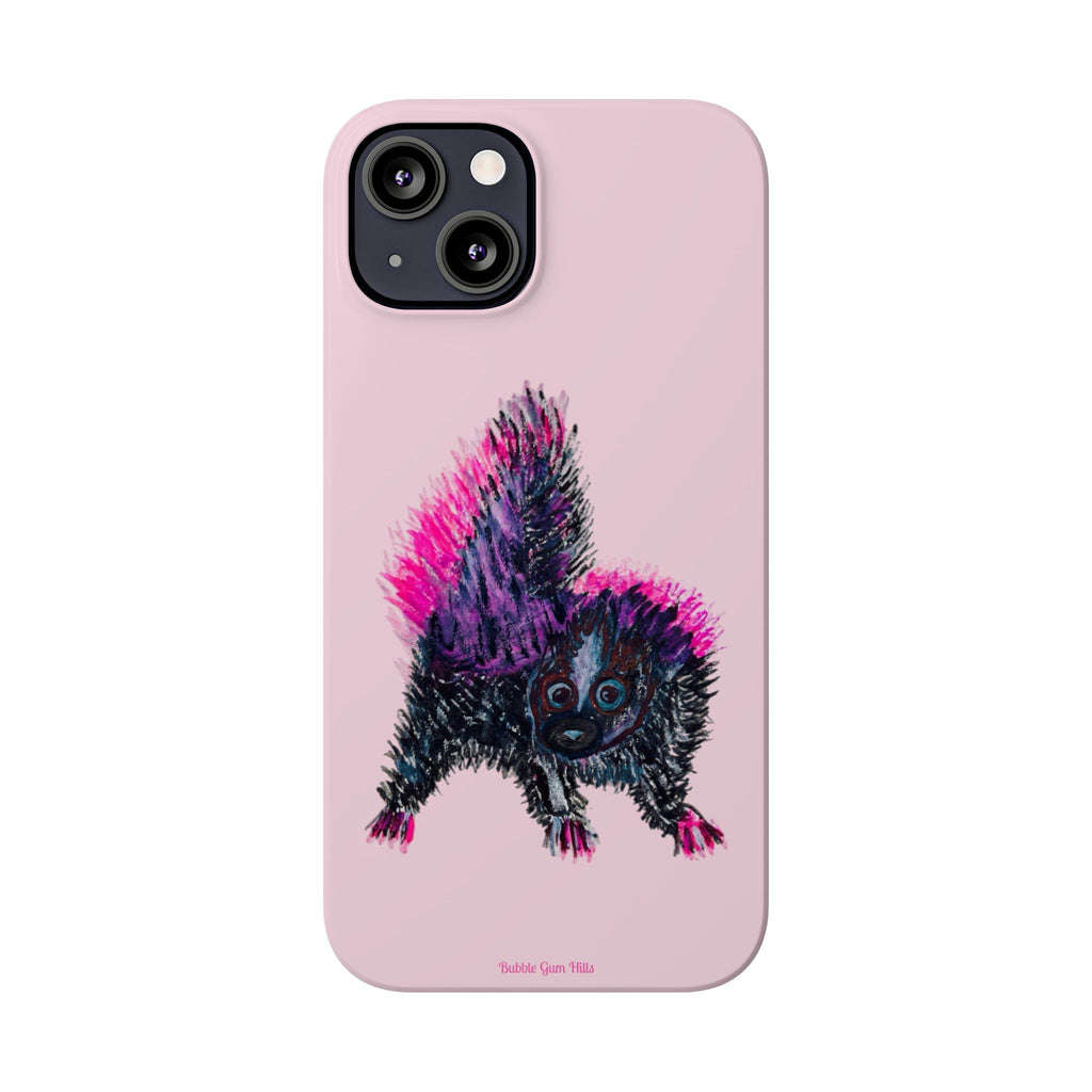 Pink Baby Punk Skunk Slim Mobile Phone Case — Cute Retro Animal Phone Cover