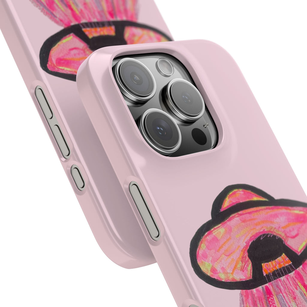 Pink UFO Phone Case — Cute Pastel Alien Abduction Slim Case