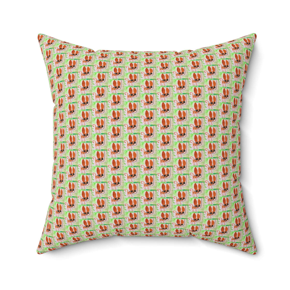 Tiny Chihuahua Dog Walk Pattern Square Throw Pillow- Novelty Dopamine Pillow for Dog Lovers