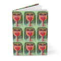 Deep Thoughts Pop Art Hardcover Journal — Green Gal Pop Portrait Art Notebook Journal Diary 150 Page Lined Pages
