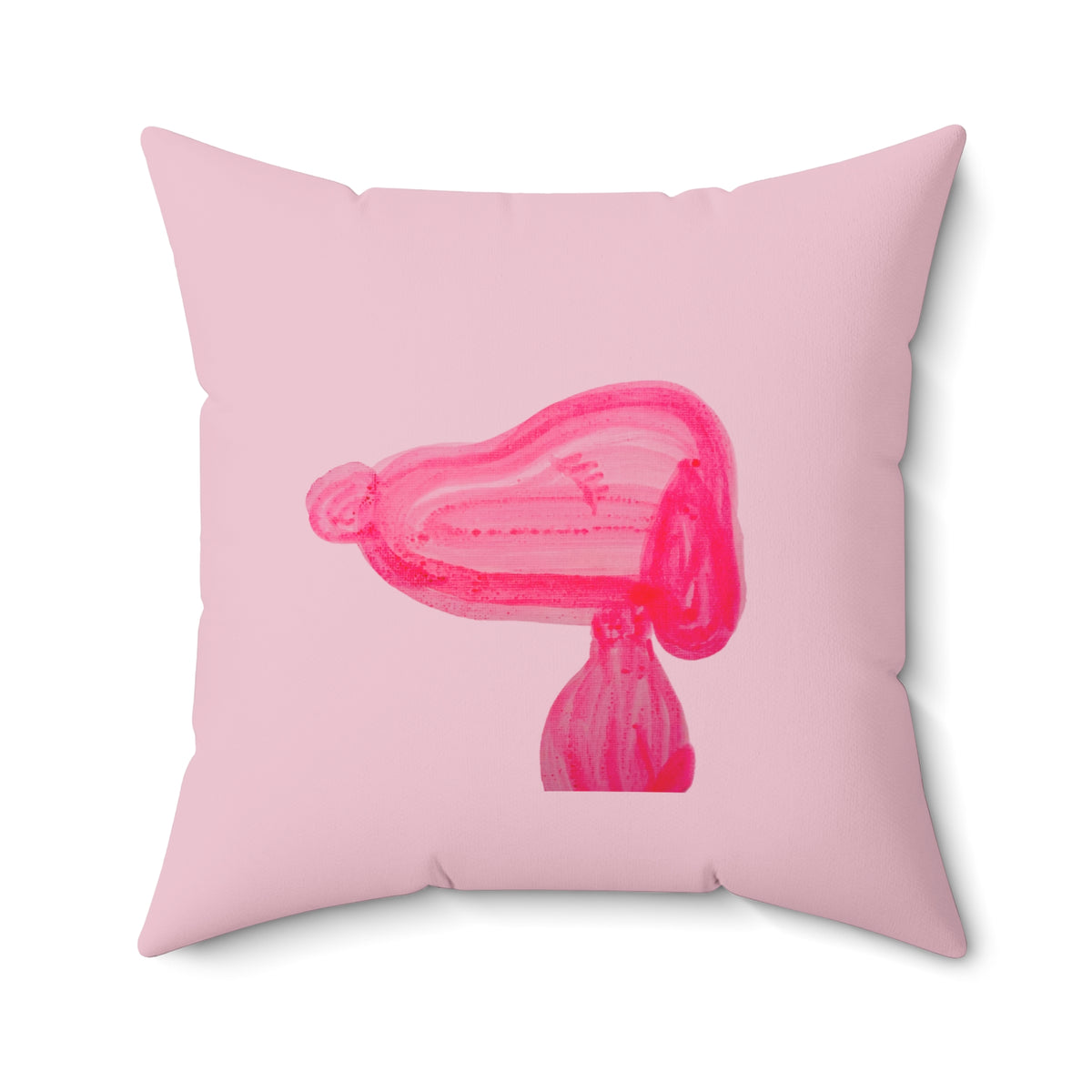 Pink Bubble Gum Pop Art Puppy Dog Square Decorative Throw Pillow -  Dopamine Decorative Pillow for Dog Lovers